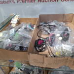 Assorted costume jewelry in cardboard display boxes